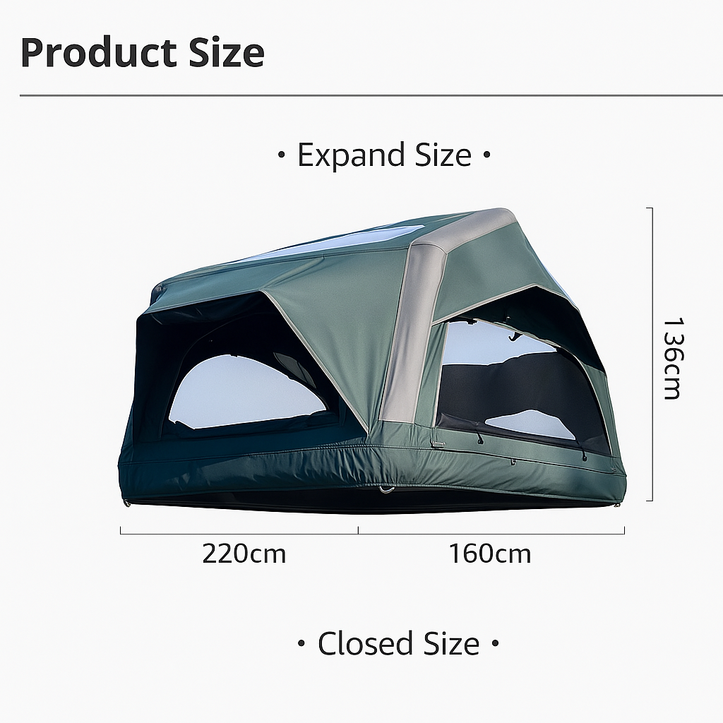 NordApex Halo Clamshell Rooftop Camper Tent